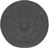 LABEL51 Vloerkleed rond Jute XXL 180x180 cm antracietkleurig online kopen