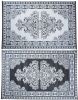 Esschert Design Tuintapijt Perzisch Motief 186x120cm Zwart Wit online kopen