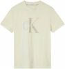 Calvin Klein Shirt met ronde hals TWO TONE MONOGRAM REGULAR TEE met groot ck logomonogram & opschrift online kopen