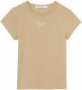 Calvin Klein Tee shirt stretch à logo , Beige, Dames online kopen