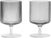 Ferm Living Ripple Wijnglas set van 2 Gerookt Grijs online kopen