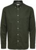 SELECTED HOMME geruit flanellen slim fit overhemd SLHFLANNEL darkest spruce online kopen