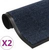 VidaXL Droogloopmatten 2 st rechthoekig getuft 120x180 cm blauw online kopen